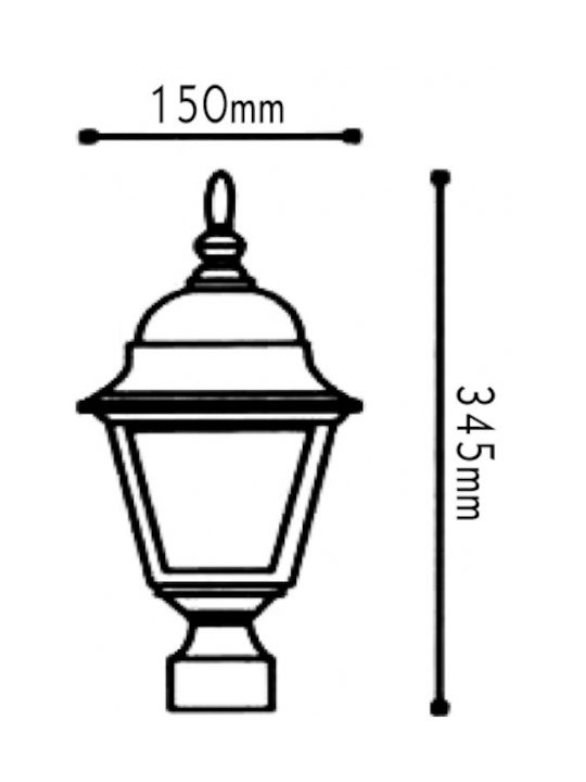 Aca Outdoor Floor Lamp Laterna IP44 for E27 Bulb Schwarz