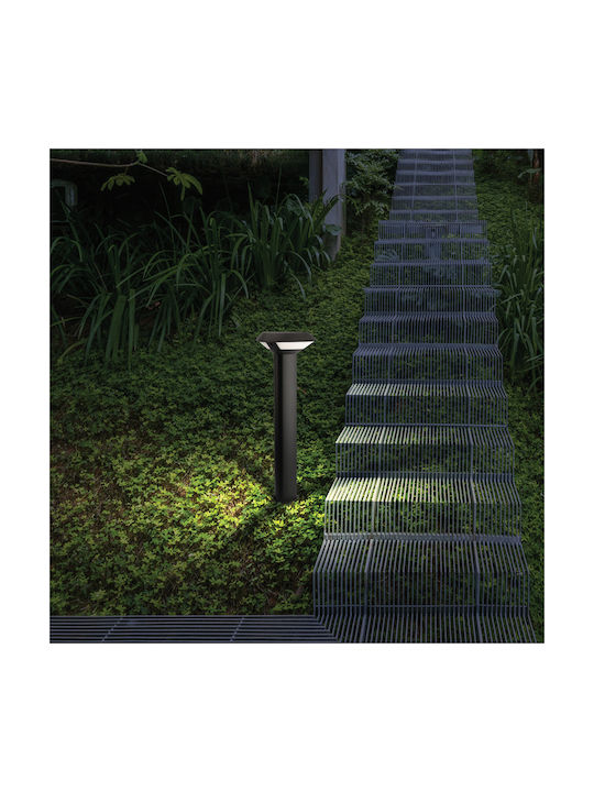 Aca Outdoor Small Post Lamp Built-In Led Black