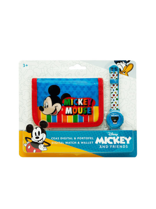 Disney Mickey Mouse Kinder Digitaluhr mit Kautschuk/Plastik Armband Türkis