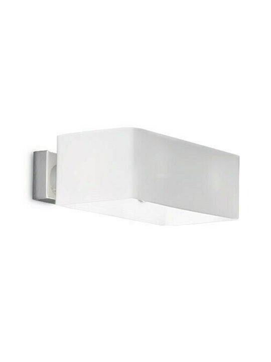 Ideal Lux Box AP2 Modern Wall Lamp with Socket G9 White Width 20cm