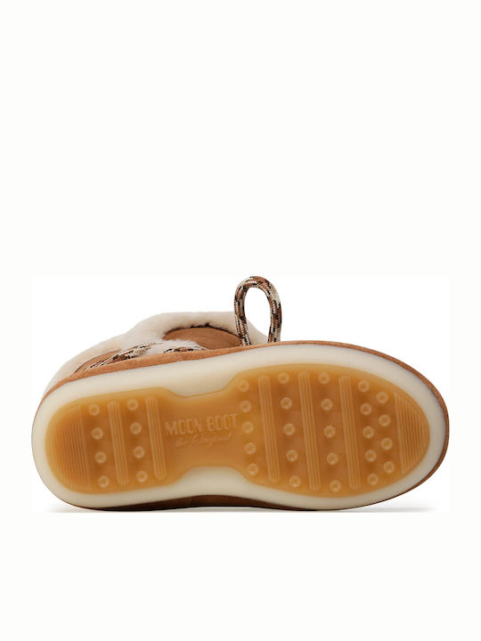 Snow Boots with Laces & Fur Side High Shearling Whisky/Off White