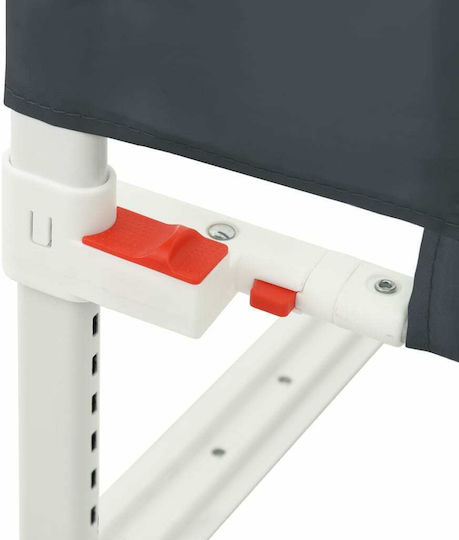 vidaXL Klappbar Bettschutzgitter für das Bett Einfache Installation aus Stoff in Gray Farbe 160x25x95εκ. 1Stück
