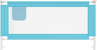vidaXL Πτυσσόμενο Προστατευτικό Κάγκελο Κρεβατιών από Ύφασμα σε Μπλε Χρώμα 180x25x95εκ.