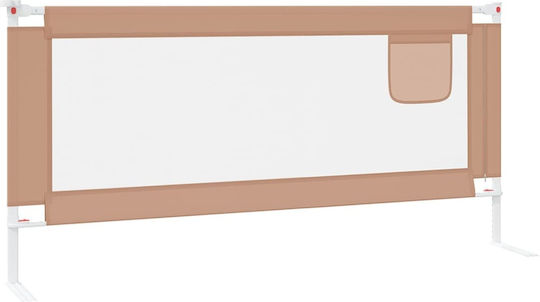 vidaXL Pliabil Bară de protecție pentru pat Montaj simplu în Culoare Maro 200x25x95εκ. 1buc