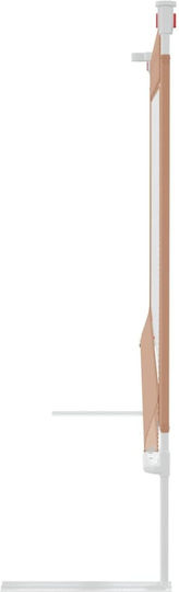 vidaXL Pliabil Bară de protecție pentru pat Montaj simplu în Culoare Maro 200x25x95εκ. 1buc