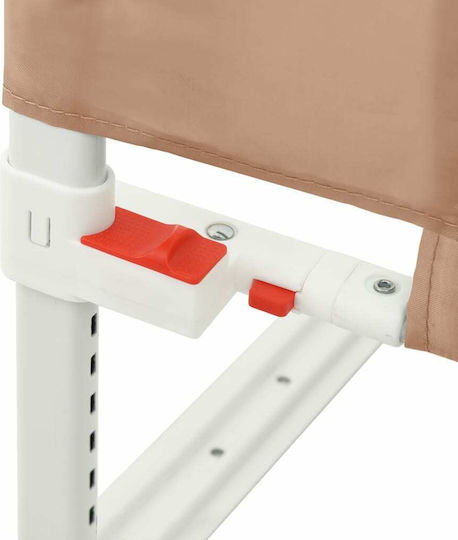 vidaXL Pliabil Bară de protecție pentru pat Montaj simplu în Culoare Maro 200x25x95εκ. 1buc