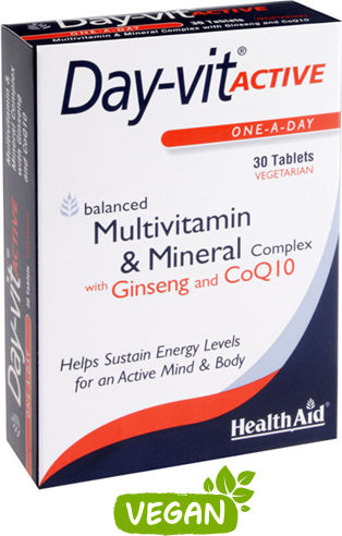 Health Aid Day-Vit Active Multivitamin für Energie 30 x 1 Tabletten
