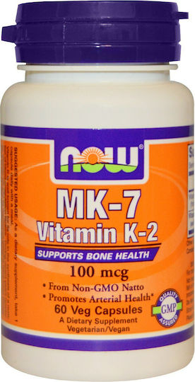 Now Foods MK-7 Vitamin K-2 Βιταμίνη για την Υγεία των Οστών 100mcg 60 φυτικές κάψουλες