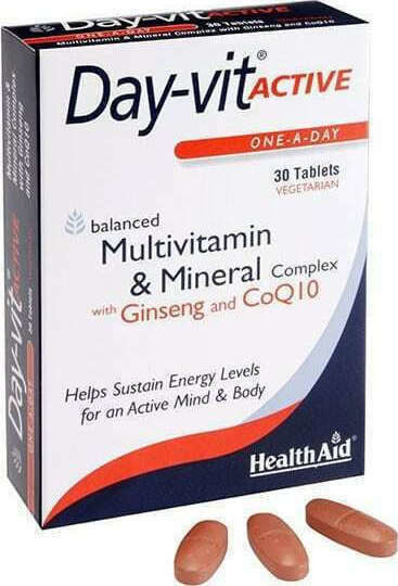 Health Aid Day-Vit Active Multivitamin für Energie 30 x 1 Tabletten