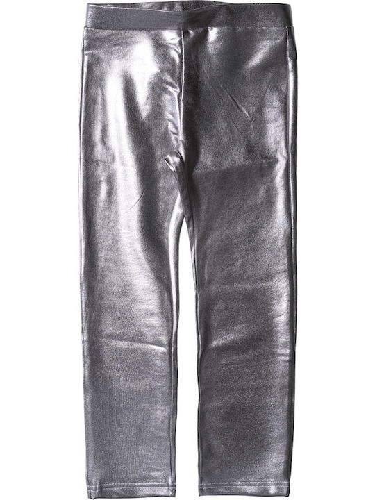 New College Kids Legging Long Silver Κολάν