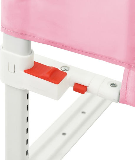 vidaXL Προστατευτικό Κάγκελο Κρεβατιού από Ύφασμα σε Ροζ Χρώμα 160x25x25εκ.