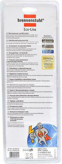 Brennenstuhl Πολύπριζο Aσφαλείας 3 Θέσεων με USB-A, Διακόπτη και Καλώδιο 1.5m