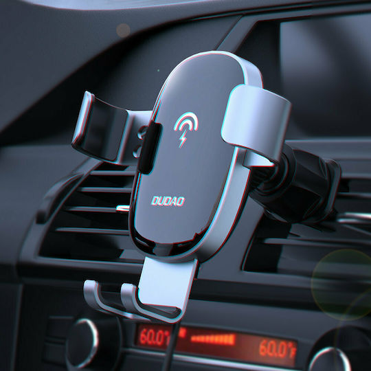 Dudao F3 Pro Suport Auto pentru Telefon cu cârlige reglabile și Încărcare Wireless Neagră