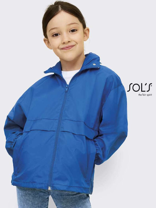 Wasserdicht Kinder Sportjacke Kurz Winddicht Blau