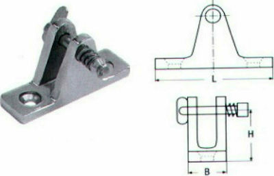 Βάση Τέντας Σκάφους Inox με Πείρο και Ελατήριο