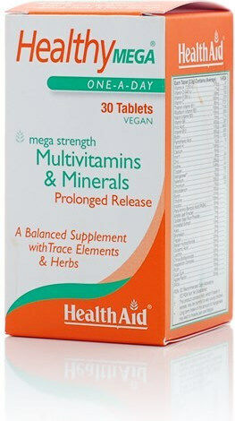 Health Aid Healthy Mega Πολυβιταμίνη για Ενέργεια & Ενίσχυση του Ανοσοποιητικού 30 x 1 ταμπλέτες