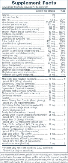 Nature's Plus Regeneration Multivitamin for Energy 90 Softgels