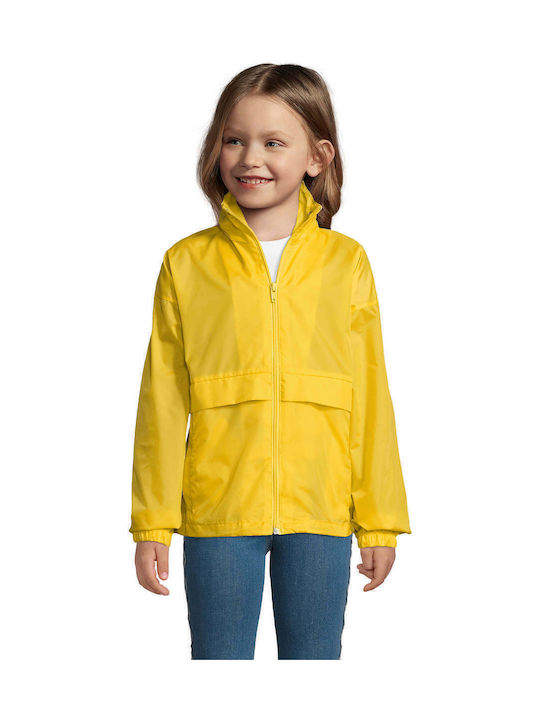 Sol's Waterproof Kids Sports Jacket short Windproof Yellow