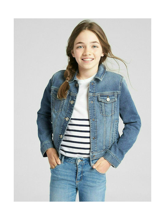 Kids Denim Jacket short Blue Icon
