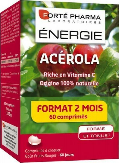 Forte Pharma Vitamina C pentru Întărirea Sistemului Imunitar, Pielea & Acțiune Antioxidantă 60 tablete masticabile