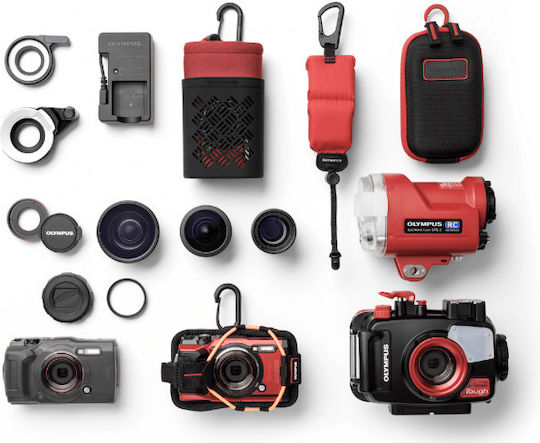 Olympus Tough TG-6 Compact Camera 12MP 4K UHD Optical Zoom 4x Red