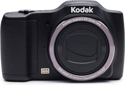 Kodak Friendly Zoom FZ201 Compact Camera 16.15MP 20x Optical Zoom with 3" Display 1280 x 720 pixels Black Black