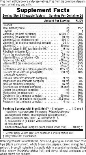 Nature's Plus Πολυβιταμίνη για Ενέργεια, Ενίσχυση του Ανοσοποιητικού & την Υγεία των Οστών 60 μασώμενες ταμπλέτες