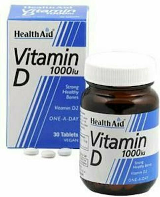 Health Aid Vitamin D3 Vitamin für Stärkung des Immunsystems & die Knochengesundheit 1000iu 30 Registerkarten