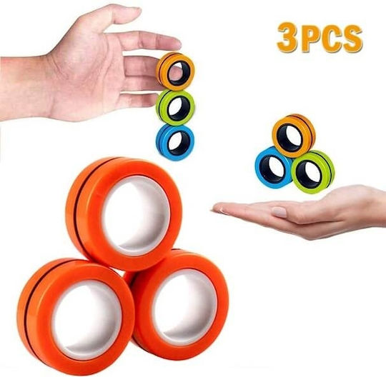 Fidget Spinner Πλαστικό Magnetic Ring Κίτρινο
