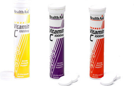 Health Aid Vitamin C Vitamin for Immune System Boost, the Skin & Antioxidant Action 1000mg Lemon 20 eff. tabs