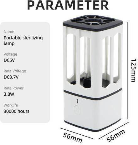 KOR-ST-XD-08-OEM Gegenstandssterilisator Lampe mit UV und USB und Wiederaufladbarem Weiß