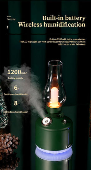 Vintage Lamp Humidifier LED in Schwarz Farbe