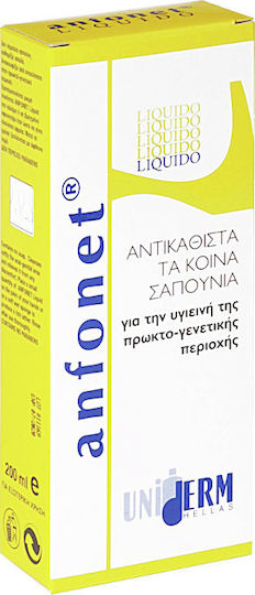 Anfoderm Anfonet Liquido Υγρό Καθαρισμού για Αιμορροΐδες Υγρό Καθαριστικό 200ml