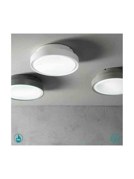Ondaluce Petar Outdoor Ceiling Flush Mount in Gray Color PL.PETAR/GRIGIO