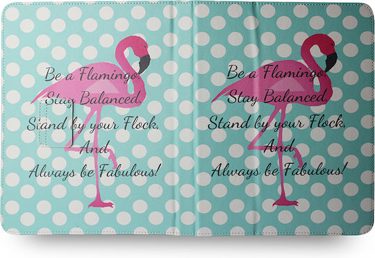 Flamingo And Dots Flip Cover Πολύχρωμη (Universal 9-10.1")