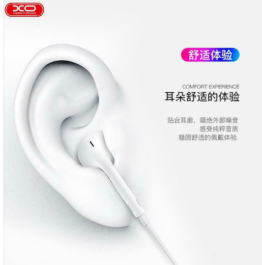 XO S31 Handsfree cu două căști cu mufă 3.5mm Alb