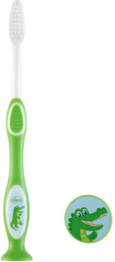 Chicco Milk Teeth Children's Toothbrush for 3+ Years Crocodile Green