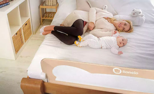 Lionelo Eva Foldable Bed Rail Guard Simple Placement made of Fabric Beige Melange 150x42cm 1pcs