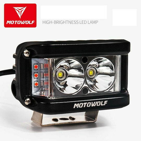 Motowolf Προβολάκι LED 25W 12-80V 6500Κ 1τμχ