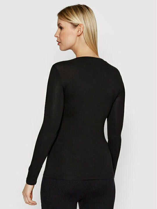 Guess Women's Blouse Cotton Long Sleeve Black