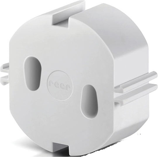 Reer Socket Protective Cover Simple Placement made of Plastic in White Color 5pcs