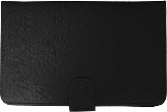 Flip Cover Δερμάτινη με Πληκτρολόγιο στα Αγγλικά US Μαύρη (Universal 10")