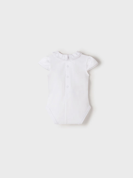 Mayoral Baby Bodysuit Set Short-Sleeved White