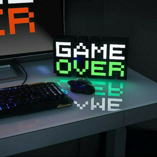 Factory Kids Decorative Lamp Game Over with Color Changes Multicolour 30εκ.