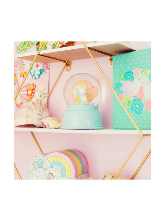 Djeco Kids Decorative Lamp Snowball Unicorn Blue 11x11x14εκ.