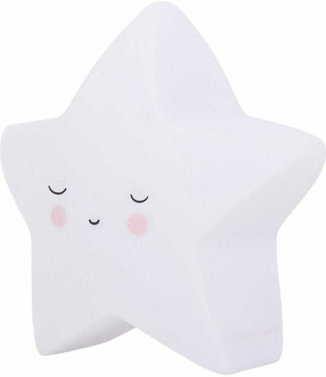 A Little Lovely Company Led Kids Decorative Lamp Sleeping Star with Color Changes White