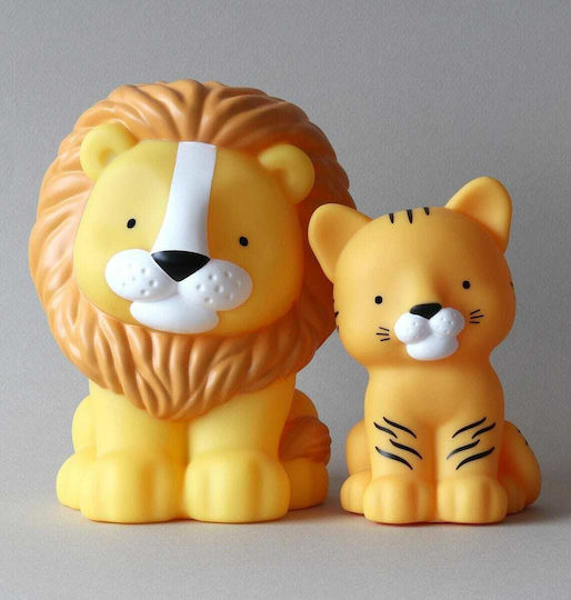 A Little Lovely Company Led Kids Decorative Lamp Tiger Yellow 10.7x14.5x9.6εκ.