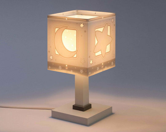 Ango Kinder Nachttischlampe Moonlight Gray 15x15x30εκ. Grau