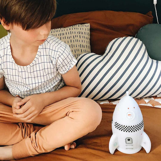 A Little Lovely Company Led Kids Decorative Lamp Rocket with Color Changes White 13x13x20εκ.