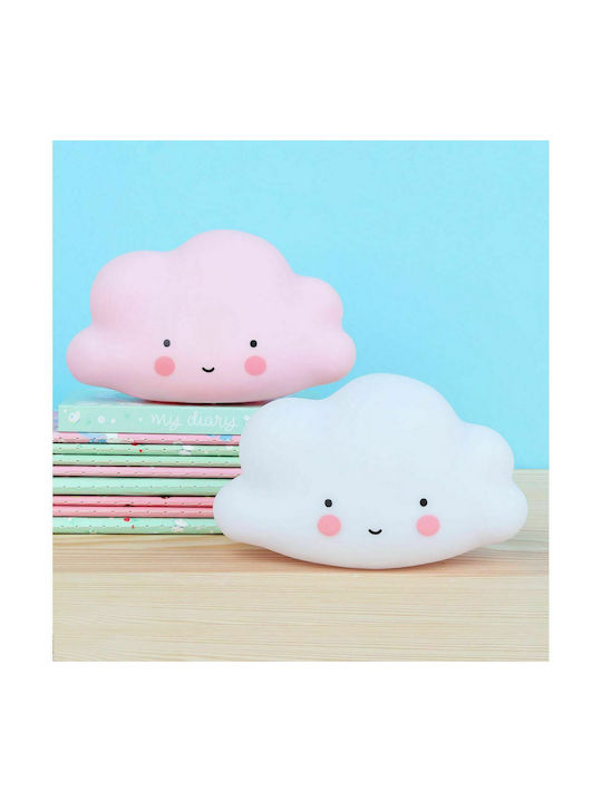 A Little Lovely Company Led Παιδικό Διακοσμητικό Φωτιστικό Cloud με Εναλλαγές Χρωματισμών Λευκό 9.5x8.5x16.5εκ.